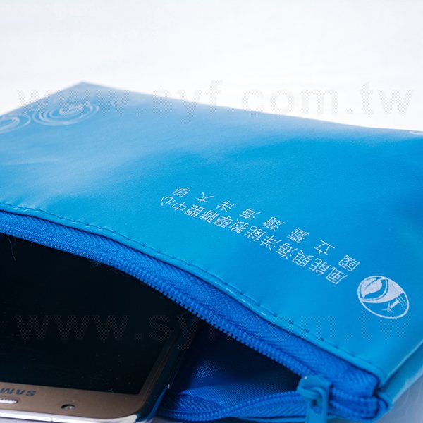拉鍊袋-PU皮料防水材質-W21.8xH10xD6cm-單色印刷-可印刷logo_1